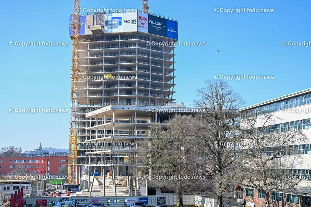 Tabakfabrik_ Quadrill_ Baustelle_ 20.03.2024-1 | 20.03.2024, Tabakfabrik Linz, AUT, Quadrill, im Bild Quadrill, Baustelle, Gebauede, Drohne