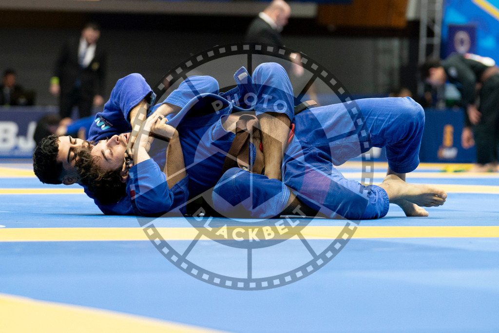 20240124PBB00435 | Fighters compete during the second day of the IBJJF European Championship in Paris, France, on January 24, 2024.