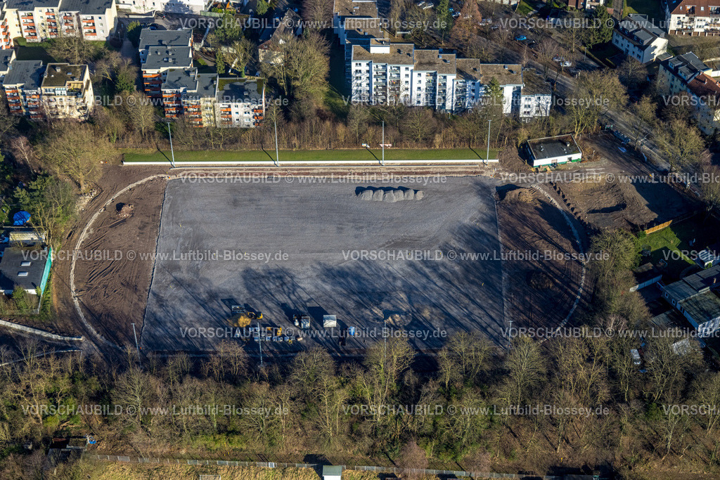 Bochum240103417 | Luftbild, Fußballplatz Heinrich-Gustav-Straße Sportplatz WSV Bochum 06 e.V., Baustelle für Kunstrasen, Werne, Bochum, Ruhrgebiet, Nordrhein-Westfalen, Deutschland
