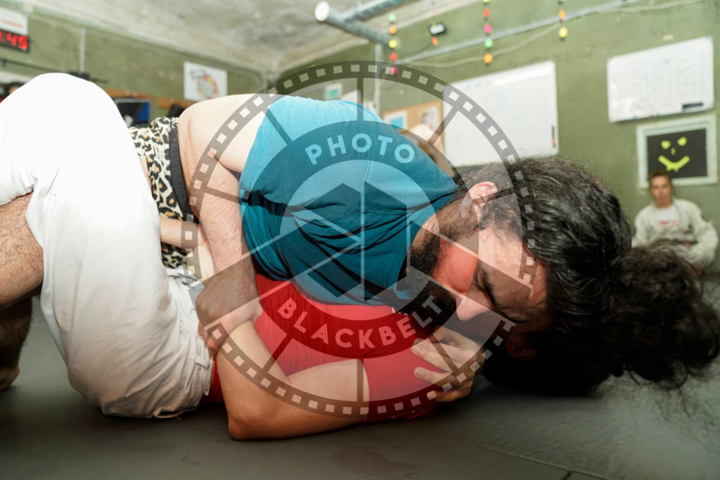 20240413PBB7697 | Fighters compete during the Grapplethon 24hours of rolling for a reason in Hamburg, Germany, on April 13, 2024.