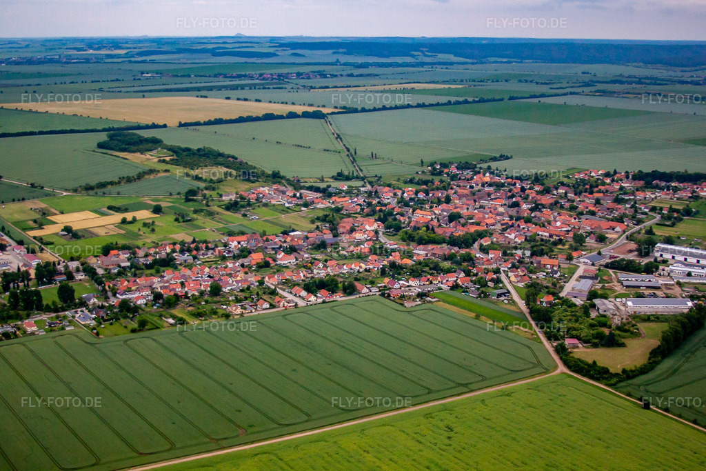 Luftbild: Ortsansicht von Nordwesten im Ortsteil Badeborn in Ballenstedt im Bundesland Sachsen-Anhalt in Deutschland. Foto: IMG_58287.jpg vom 28.06.2013 durch Werner Riehm/FLY-FOTO.de