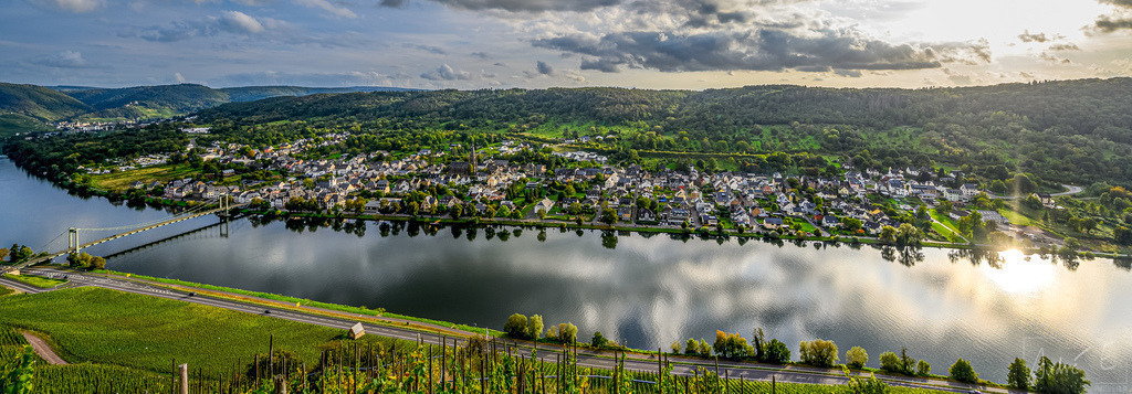 Wehlen mit der Hängebrücke | Die einzige Hängebrücke über die Mosel