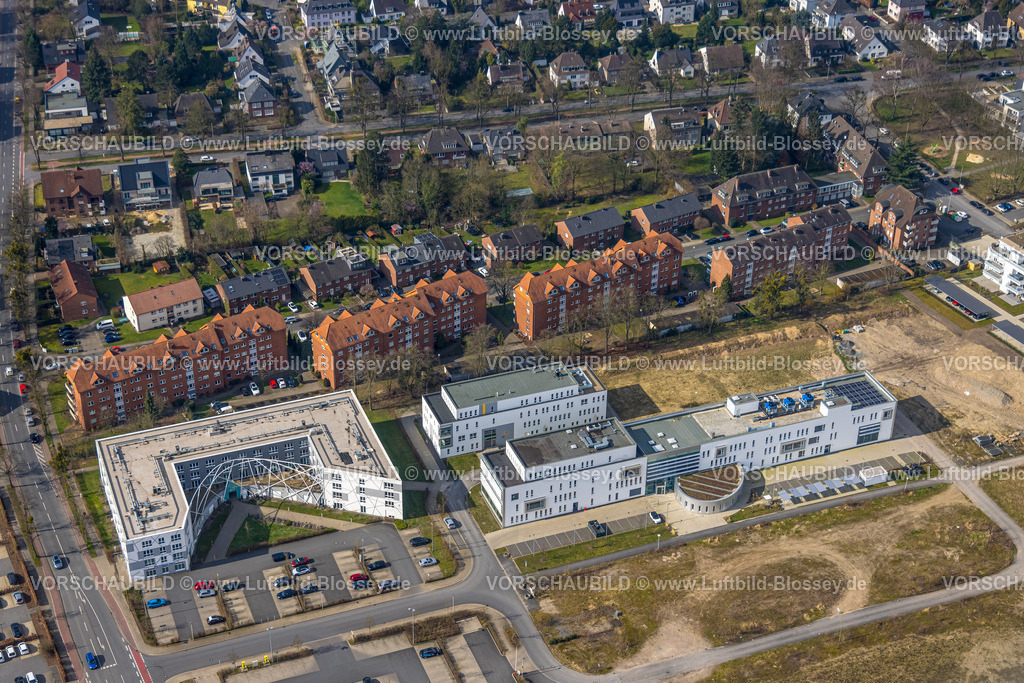 Hamm240306294 | Luftbild, Neubau SCI:Q Science Quarter Paracelsuspark mit Wohnanlage Reihenhäuser Mietshäuser Weidekampstraße Mitte, Hamm, Ruhrgebiet, Nordrhein-Westfalen, Deutschland