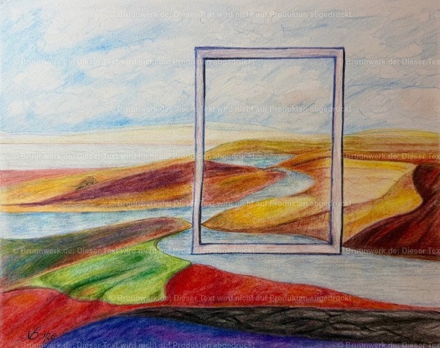 "Ziemlich einsam" | Farbstifte auf 300g/qm Hahnemühle-Bütten, 28x35 cm - Realisiert mit Pictrs.com