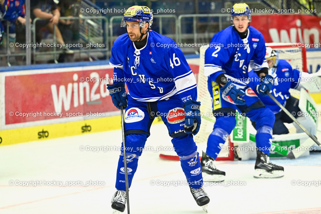 EC IDM Wärmepumpen VSV vs. HDD Jesenice | #46 WALL Alex EC VSV, EC IDM Wärmepumpen VSV vs. HDD Jesenice, EC IDM Wärmepumpen VSV vs. HDD Jesenice am 08.09.2024 in Villach (Stadthalle Villach), Austria, (Photo by Bernd Stefan)