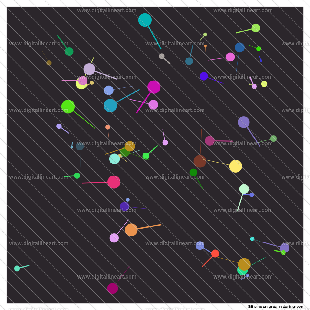 58-pins-gray-in-dark-green | digitallineart - Realisiert mit Pictrs.com