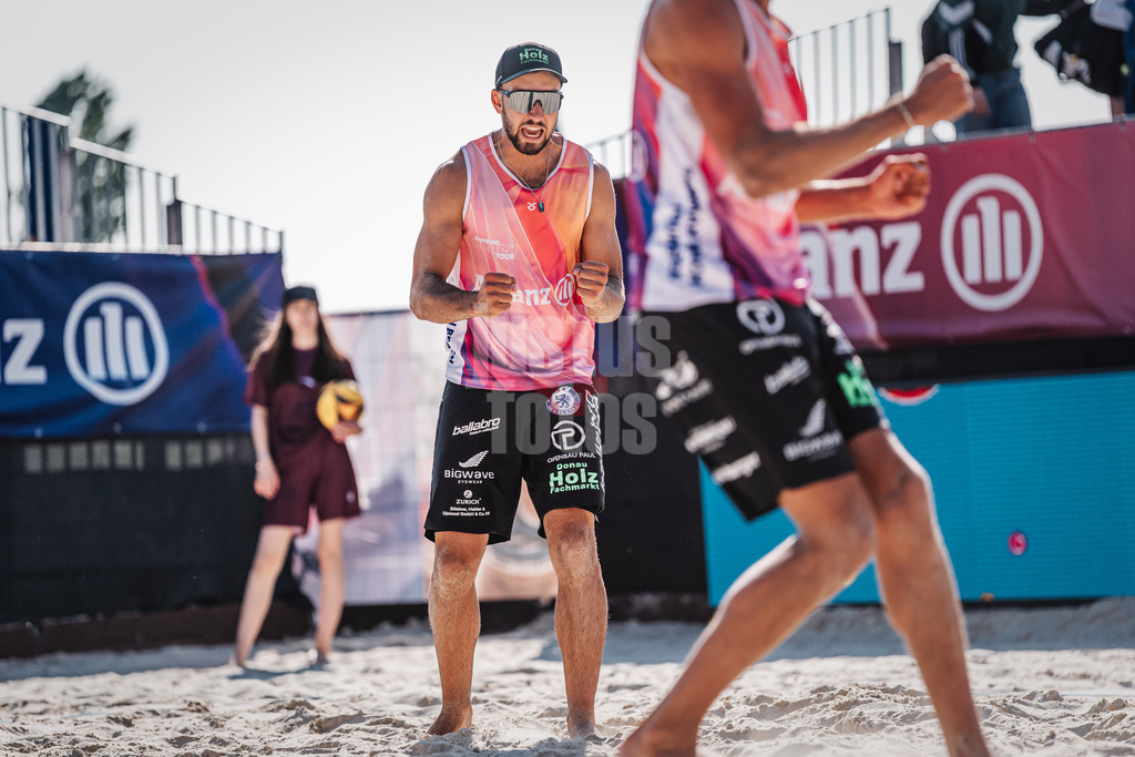 Beachvolleyball | Männer | Allianz German Beach Tour 2025 | Tourstop Bremen | 12.06.2025 | Kim Huber jubelt