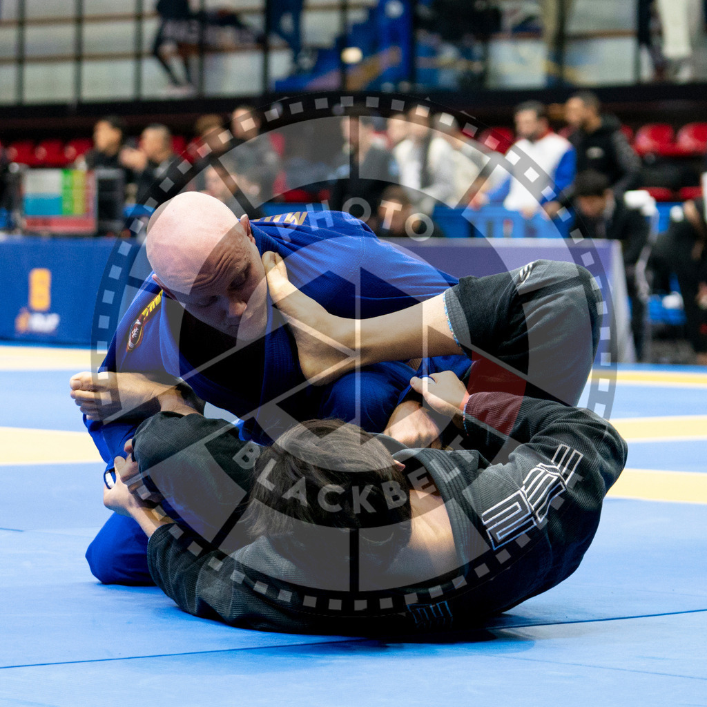 20240124PBB00074 | Fighters compete during the second day of the IBJJF European Championship in Paris, France, on January 24, 2024.