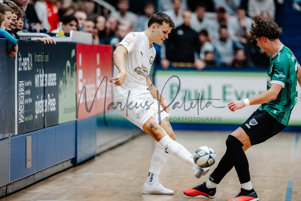 47. Stadtmeisterschaften im Hallenfußball 2025, Endrunde | Stadtmeisterschaften im Hallenfußball 2025, Endrunde, Sporthalle Berg Fidel in Münster. Foto: sportfotografie.ms | Markus Paletta - Realisiert mit Pictrs.com