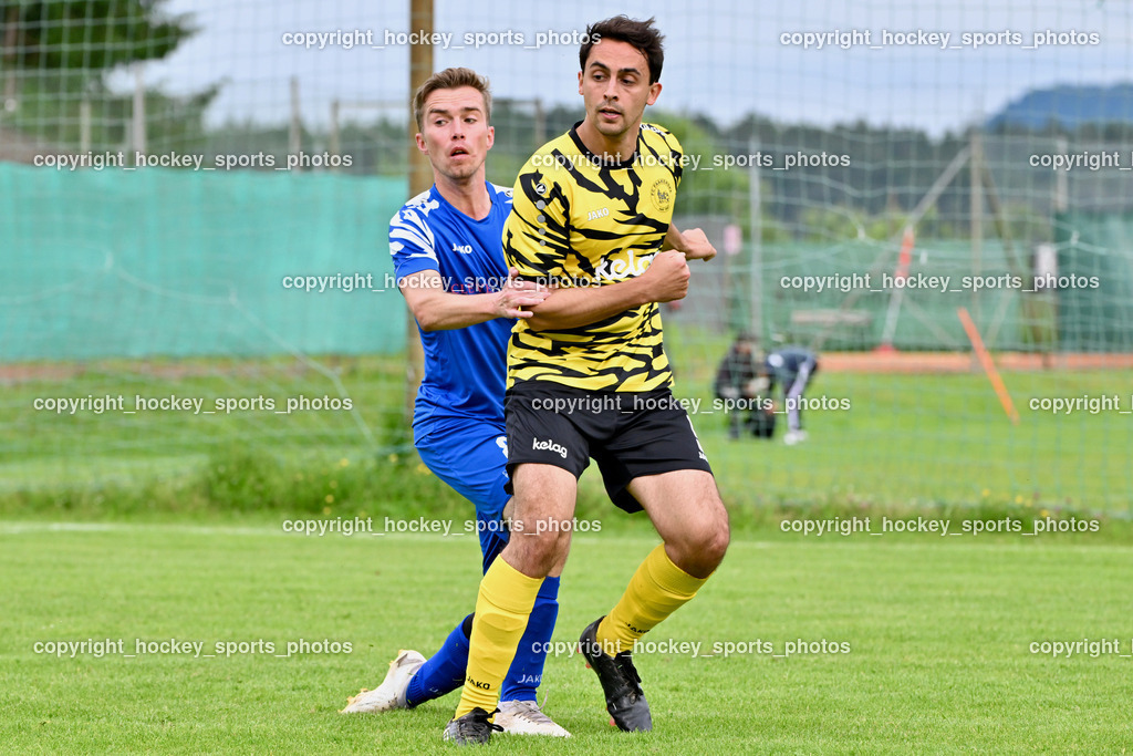 SV Wernberg vs. FC Faakersee | #8 Christian Ulbing SV Wernberg, #9 Thomas Unterguggenberger FC Faakersee,SV Wernberg vs. FC Faakersee, SV Wernberg vs. FC Faakersee am 01.06.2024 in Wernberg (Sportplatz Wernberg), Austria, (Photo by Bernd Stefan)