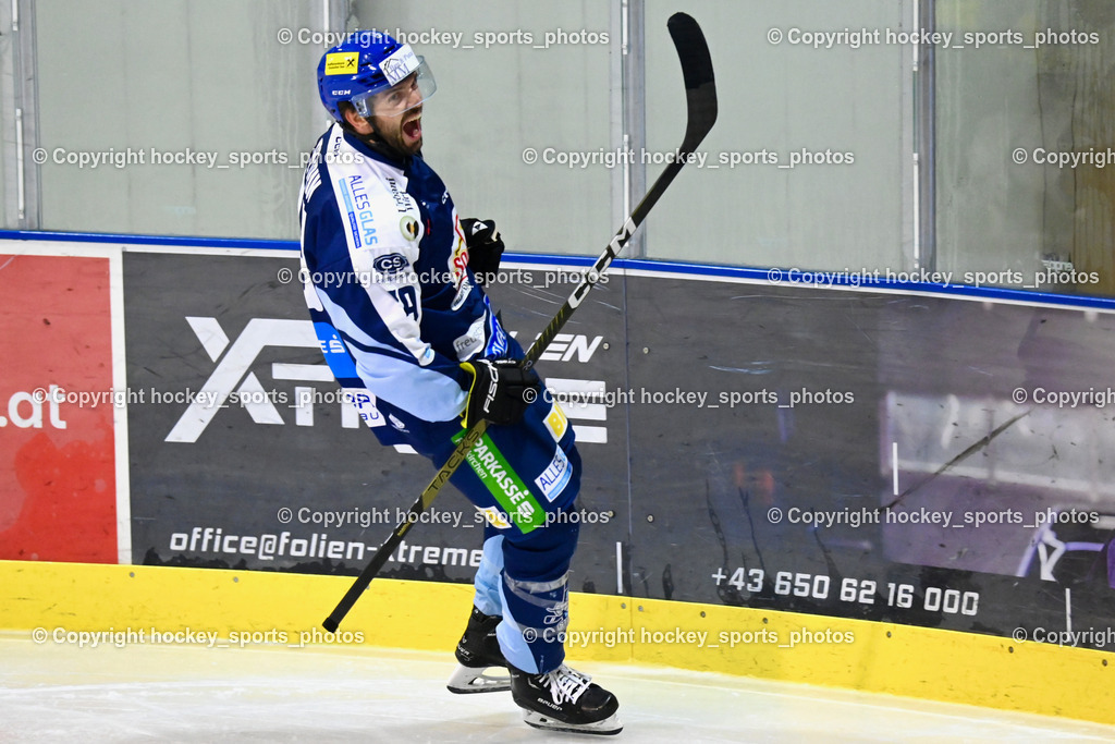 ESC Steindorf vs. MET PHOTOVOLTAIK HORNETS SPITTAL | Jubel #79 Petrik Benjamin ESC Steindorf, ESC Steindorf vs. MET PHOTOVOLTAIK HORNETS SPITTAL, ESC Steindorf vs. MET PHOTOVOLTAIK HORNETS SPITTAL am 26.10.2024 in Steindorf (Ossiachersee Halle), Austria, (Photo by Bernd Stefan)