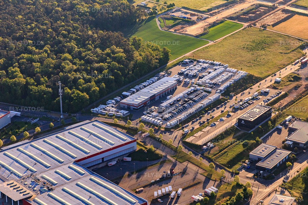 Luftbild: GÜMA Services GmbH - Wertheim im Ortsteil Bettingen in Wertheim im Bundesland Baden-Württemberg in Deutschland. Foto: IMG_146641.jpg vom 11.05.2025 durch Werner Riehm/FLY-FOTO.deWWW.GUEMA-CARAVAN.DE