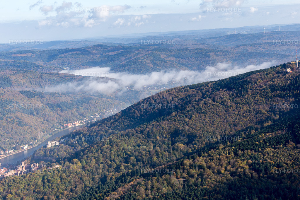 Luftbild: Neckartal im Ortsteil Kernaltstadt in Heidelberg im Bundesland Baden-Württemberg in Deutschland. Foto: IMG_104180.jpg vom 31.10.2017 durch Werner Riehm/FLY-FOTO.de