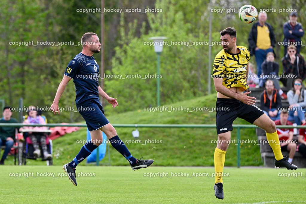 FC Faakersee vs. FC Dölsach | #16 Pascal Obergantschnig FC Dölsach, #18 Andreas Unterguggenberger FC Faakersee, FC Faakersee vs. FC Dölsach, FC Faakersee vs. FC Dölsach am 20.04.2025 in Finkenstein (Sportplatz Finkenstein), Austria, (Photo by Bernd Stefan)