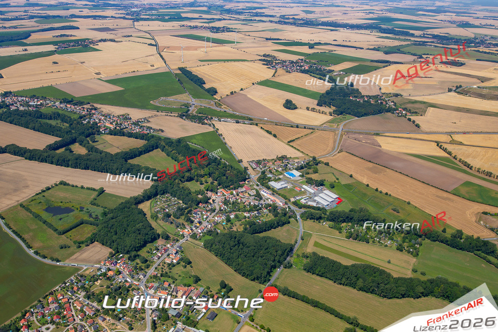 Die Luftbildaufnahme Seerhausen - Stauchitz wurde 2018 mittels Flugzeug (keine Drohne) erstellt. Perfekte Schärfe und Druck- Auflösung- Garantiert!