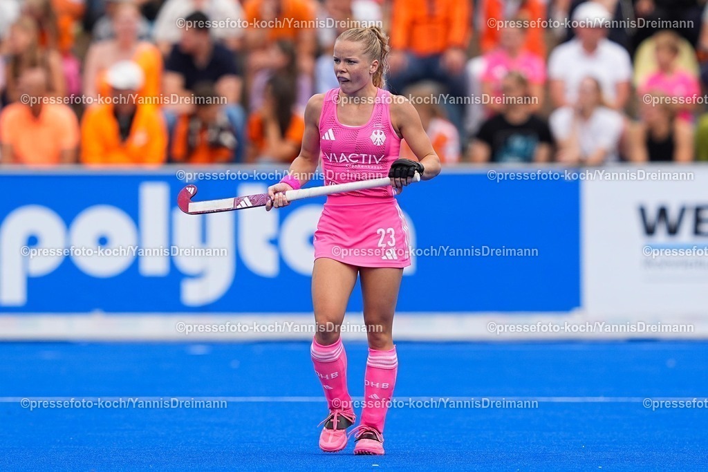 xydrx17082503057 | 17.08.2025, xydrx, Frauen EuroHockey Championship 2025, Finale, Niederlande - Deutschland, Sparkassenpark Mönchengladbach: Emma Davidsmeyer (GER #23)