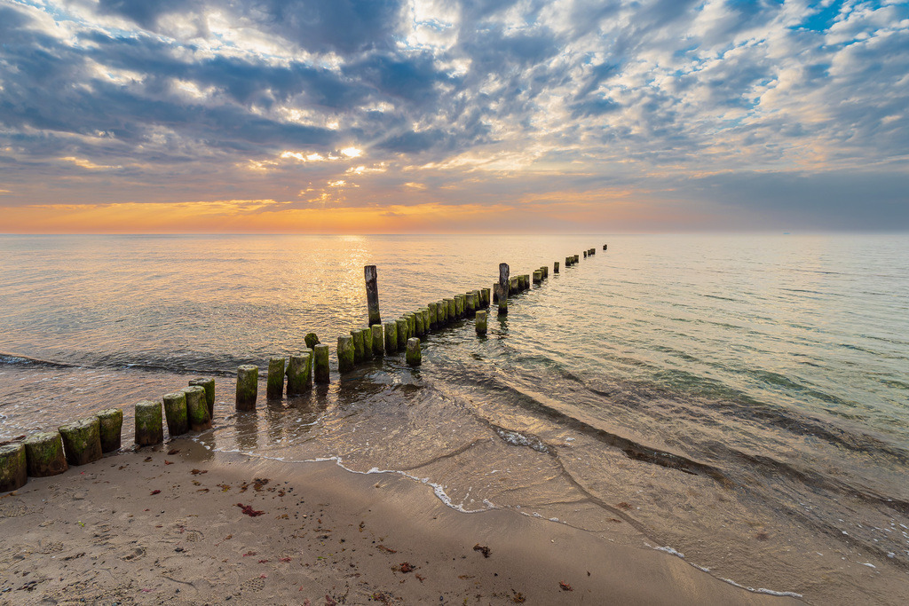 Buhnen an der Küste der Ostsee bei Graal Müritz | Buhnen an der Küste der Ostsee bei Graal Müritz.