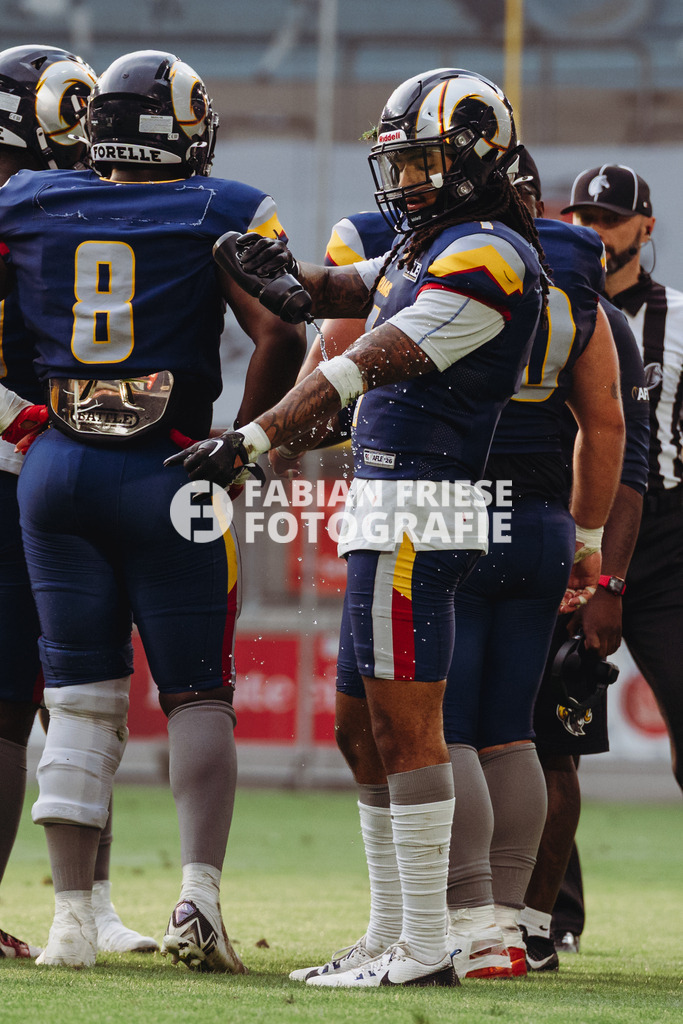 GER Rhein Fire vs. Alpine Rams, American Football, AFLE, Saison 2026, 01.08.2026 | GER Rhein Fire vs. Alpine Rams, American Football, AFLE, Saison 2026, 01.08.2026Foto: Eibner-Pressefoto/Fabian Friese - Realisiert mit Pictrs.com