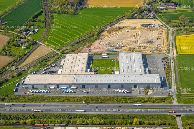 Boenen230404897 | Luftbild, Becker Aluminium-Service GmbH und Baustelle, Westerbönen, Bönen, Ruhrgebiet, Nordrhein-Westfalen, Deutschland