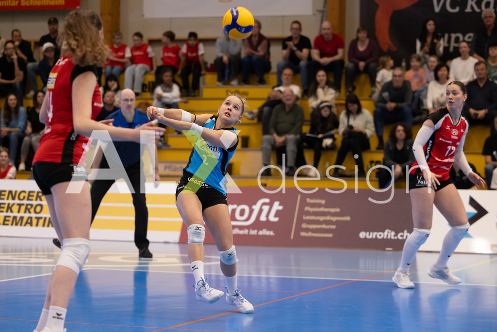 Volleyball I Frauen I Saison 2025-2026 I Volleyball NLA | Women I 1/2 Finals I  VC Kanti Schaffhausen - Sm'Aesch Pfeffingen I 07.03.2026 | 2 Kimi Schnegg (CH) (VC Kanti Schaffhausen) – Libera - Realisiert mit Pictrs.com