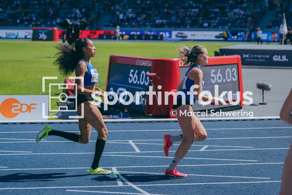 Deutsche Meisterschaften der Frauen und Männer 2026 | U20 4x400-Meter-Staffel, Deutsche Meisterschaften der Frauen und Männer 2026, Lohrheidestadion Bochum-Wattenscheid, 25.07.2026. Foto: Marcel Schwering / sportimfokus - Realisiert mit Pictrs.com