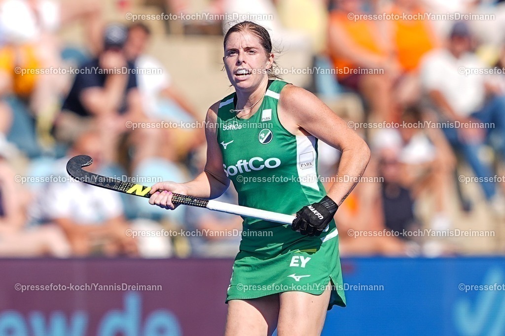 xydrx09082503033 | 09.08.2025, xydrx, Frauen EuroHockey Championship 2025, Gruppenphase, Gruppe a, Niederlande - Irland, Sparkassenpark Mönchengladbach: Kathryn Mullan (IRL #9)