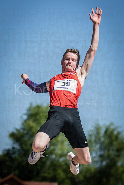 B&amp;S Kurpfalz Gala; Weinheim, 23.05.2026 | WEINHEIM, GERMANY - MAY 24:  Tim Bredlau (GER/ASC Darmstadt) during the B&amp;S Kurpfalz Gala am 23.05.2026 at the  Sepp-Herberger-Stadium in Weinheim (Baden-Wuerttemberg / Germany).