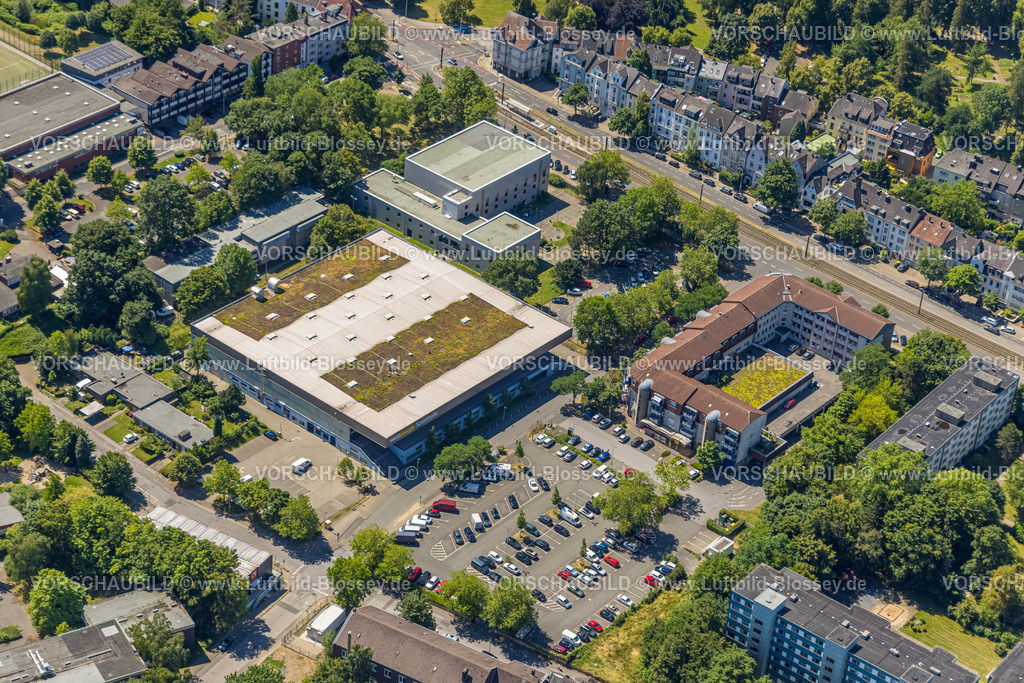 Muelheim230703814 | Luftbild, Westenergie Sporthalle, Agentur für Arbeit, Altstadt I - Südost, Mülheim an der Ruhr, Ruhrgebiet, Nordrhein-Westfalen, Deutschland