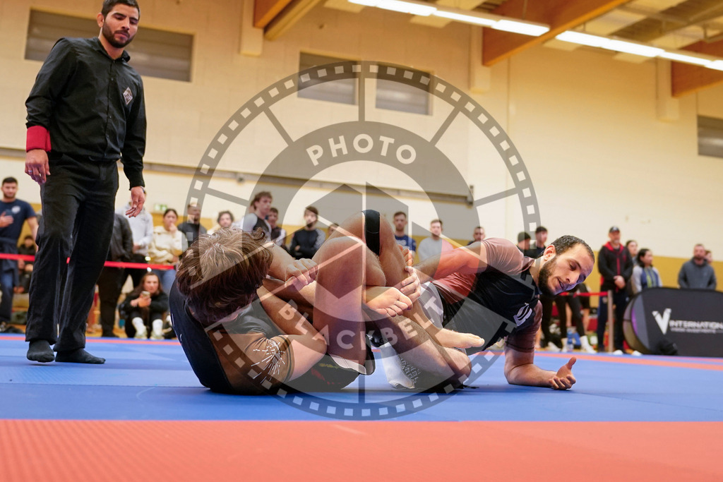 20240203PBB09548 | Fighters compete during the Brazilian Jiu-Jitsu Championship of the AJP Tour in Maintal by Frankfurt am Main, Germany, on February 2, 2024.
