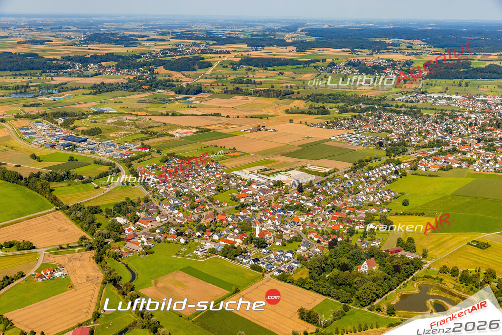 Schrägluftbild  Unterknöringen  Burgau - Das Luftbild wurde 2025 vom UL-Flugzeug heraus erstellt ( keine Drohne ) - Hochauflösende Luftaufnahme -Nicht vergleichbar mit Google Maps oder Satelittenbilder- Die Geschenkidee !Mit Lizenz und Bildrechte bestellbar