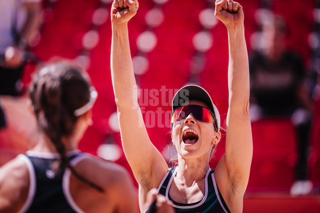 Beachvolleyball | Frauen | Allianz German Beach Tour 2025 | Tourstop Düsseldorf | 08.05.2025 | Maja Rosko jubelt