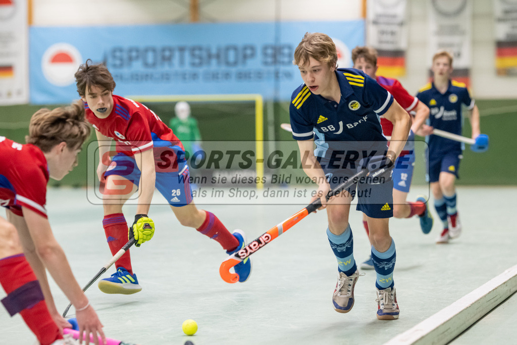 SFE_20230304_0032 | Deutsche Meisterschaft Männliche U16 Halle 2023 am 04.03.2023 in Köln (KTHC Stadion Rot-Weiss Köln Tennis and Hockey Club), Photo: Stephan Fehrmann 2022 (Sports-Gallery)