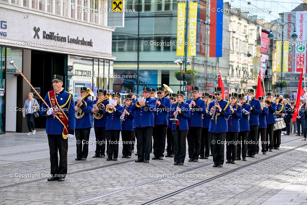 Hauptplatz Linz_ 1. Mai Umzug 2024_ 01.05.2024-6 | 01.05.2024, Hauptplatz Linz, AUT, Hauptplatz Linz, im Bild 1. Mai Umzug 2024 Linz Hauptplatz, SPOE 