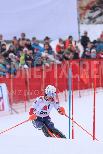Audi FIS Ski World Cup: Men’s Slalom – Hahnenkamm Race, Kitzbuehel | Kitzbuehel, Austria, 25.Jan.26 - Alpine Skiing - FIS World Cup, Hahnenkamm Race, Slalom, men. The image shows MAJOR Billy (GBR, Head).