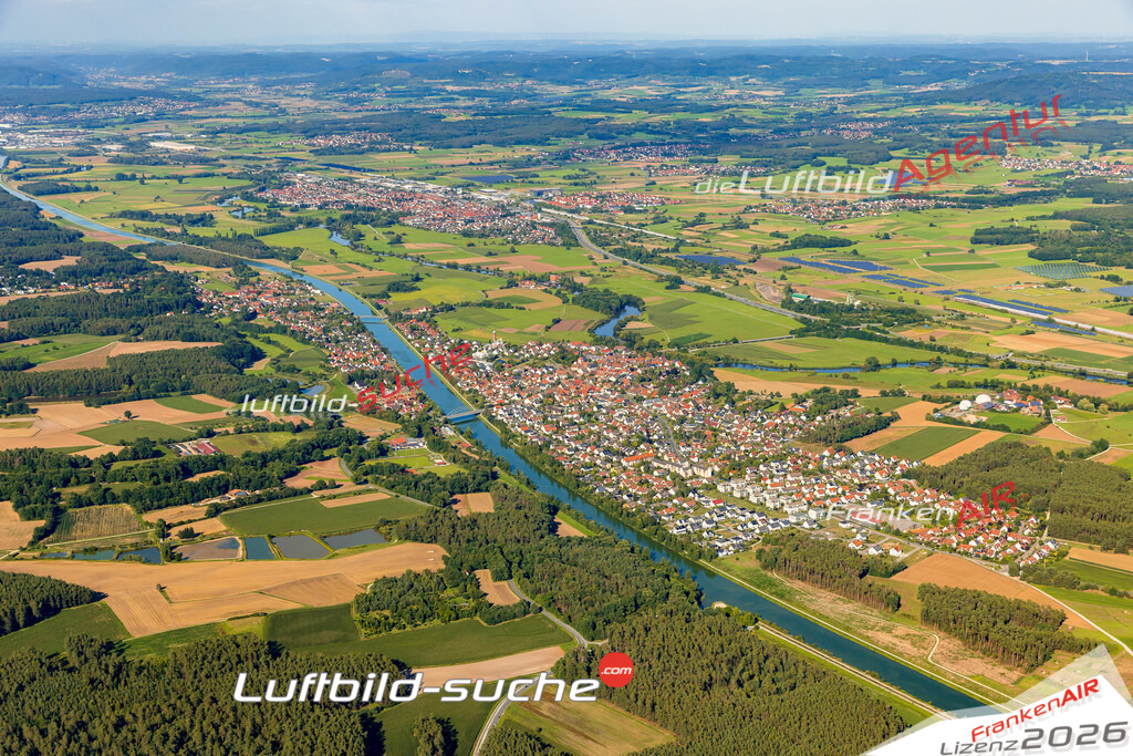 Luftaufnahme der Stadt Möhrendorf - Die Luftaufnahme wurde 2025 vom UL-Flugzeug heraus erstellt ( keine Drohne ) - Hochauflösende Luftaufnahme - für professionelle Ausdrucke geeignet. Die Geschenkidee !Mit Lizenz und Bildrechte bestellbar
