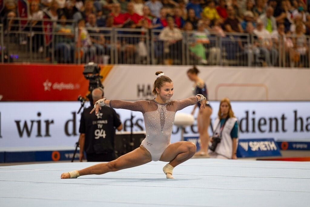 DM Finals 2026; Deutsche Meisterschaft im Gerätturnen 2026, Mehrkampf Frauen | DM Finals 2026; Deutsche Meisterschaft im Gerätturnen 2026, Mehrkampf Frauen***Janoah Müller am Boden - Realisiert mit Pictrs.com