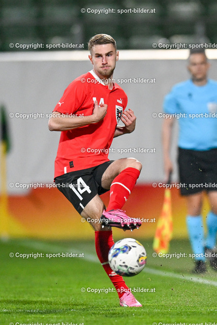 AUT, U21 - Oesterreich vs Daenemark | 22.03.2024, Innviertel Arena Ried, AUT, U21 Freundschaftliches Laenderspiel, Oesterreich vs Daenemark, im Bild Raphael Hofer (AUT)


// Uefa U21 Friendly Match between Austria and Denmark in Ried, Austria on 2024/03/22