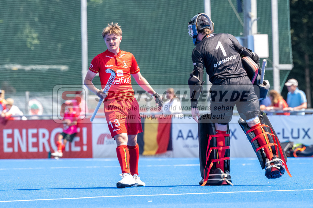 SFE_20230709_0001 | EuroHockey EM U18 Boys Belgium vs Ireland am 09.07.2023 in Krefeld (Gerd-Wellen-Hockeyanlage), Photo: Stephan Fehrmann 2023 (Sports-Gallery)