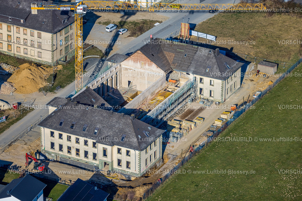 Soest250306403 | Luftbild, Belgisches Viertel Soest, Baustelle mit Renovierung, Soest, Soester Börde, Nordrhein-Westfalen, Deutschland