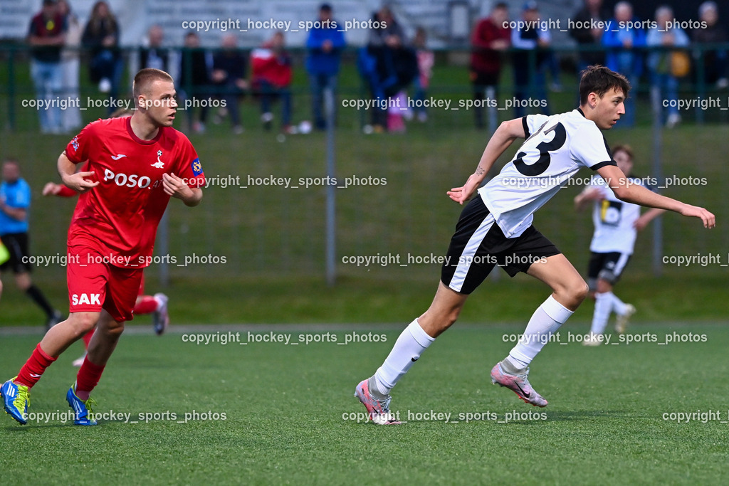 SV Spittal vs. SAK | #13 Fabian Griesebner SAK, #23 Tobias Tolschein SV Spittal, SV Spittal vs. SAK, SV Spittal vs. SAK am 24.05.2024 in Spittal an der Drau (Goldeck Stadion), Austria, (Photo by Bernd Stefan)