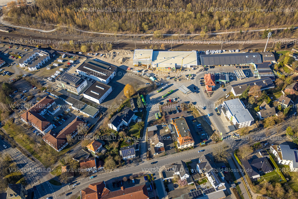 Soest250306672 | Luftbild, Baustelle Am Güterbahnhof, Raiffeisen Westfalen Mitte eG, Biotopfläche Alter Gleisweg, Soest, Soester Börde, Nordrhein-Westfalen, Deutschland