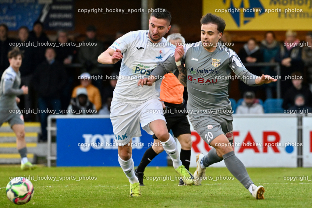 SAK vs. ASKÖ Köttmannsdorf | #7 Hrvoje Jakovljevic SAK, #20 Daniel Hans Genser ASKÖ Köttmannsdorf, SAK vs. ASKÖ Köttmannsdorf, SAK vs. ASKÖ Köttmannsdorf am 02.04.2026 in Klagenfurt (Sportpark Welzenegg), Austria, (Photo by Bernd Stefan)
