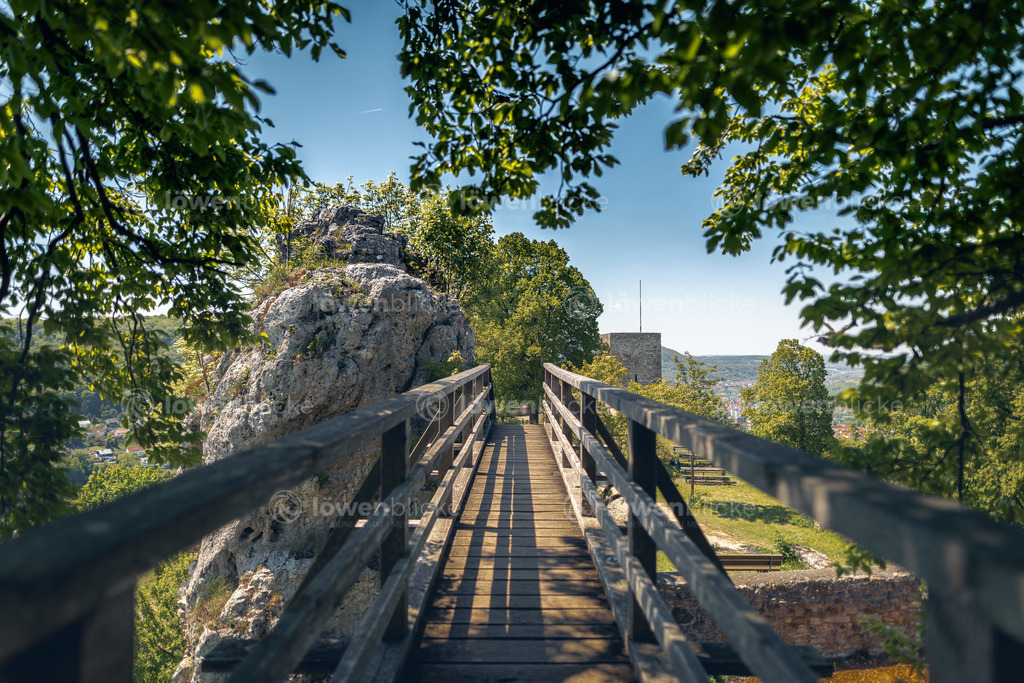 Brücke an der Helfensteinruine bei Geislingen im Sommer | löwenblicke | shop