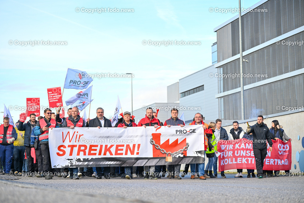 Engel_ Schwertberg_ Streik_ Metaller_ 16.11.2023-4 | 16.11.2023, Schwertberg, AUT, Engel im Bild Engel, Streik, Metaller