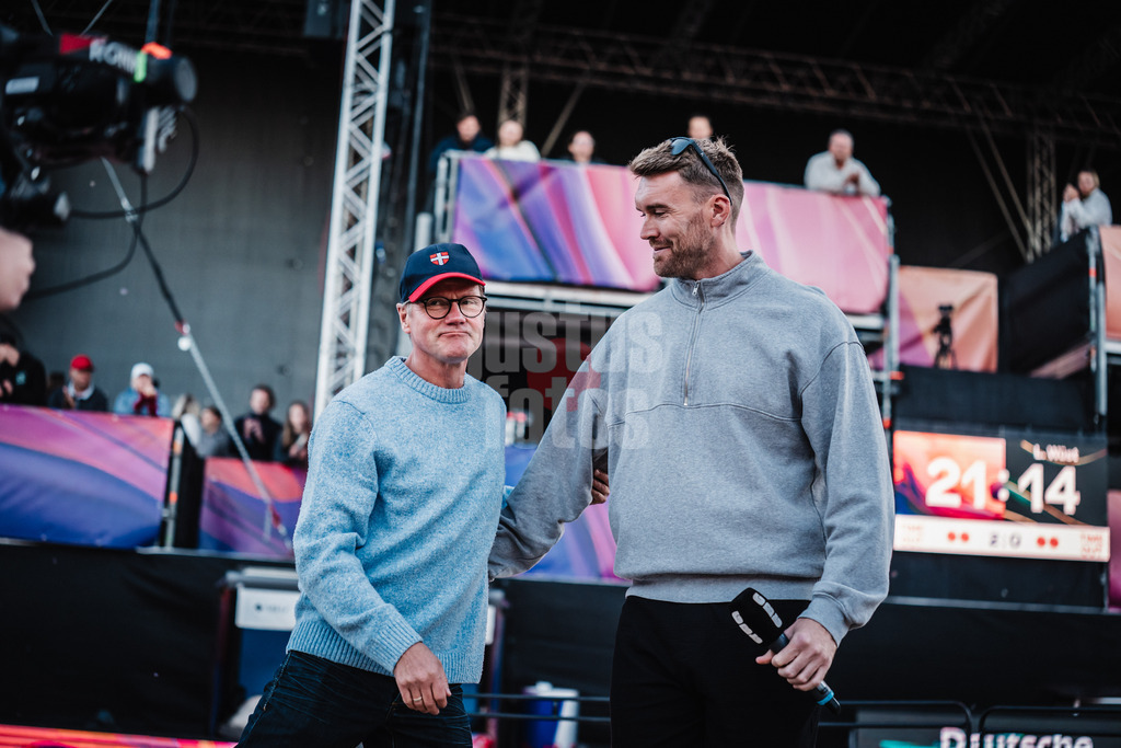 Beachvolleyball | Frauen und Männer | Deutsche Meisterschaften 2025 Timmendorfer Strand | 07.09.2025 | v.l. Joachim Nitz (Tourismusdirektor Timmendorfer Strand) und Alexander Walkenhorst
