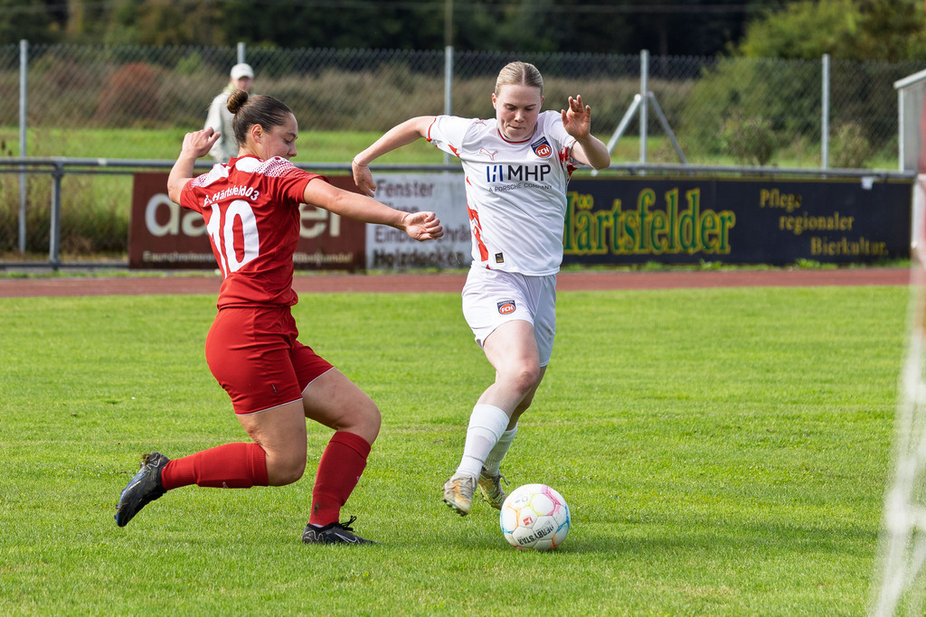 HÄRFCH_250914_7386 | FC Härtsfeld 03 vs. 1.FC Heidenheim 1846 II, Fußball, Frauen, Bezirksliga, 2025/2026, 1. Spieltag, 14.09.2025 in Dischingen(Foto: Michael Bulling) - Realisiert mit Pictrs.com
