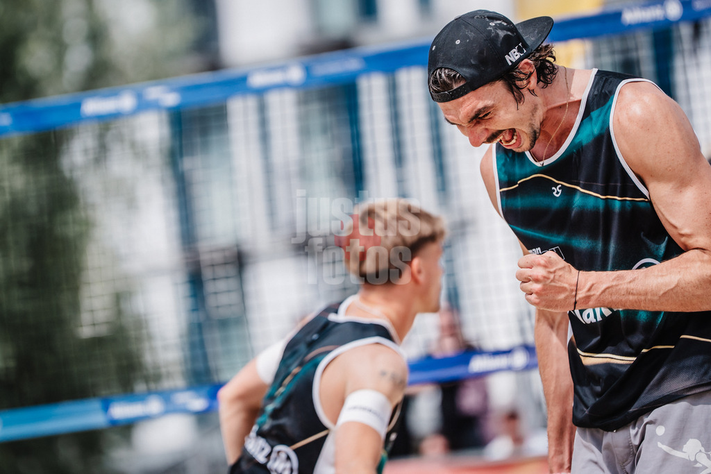Beachvolleyball | Männer | Allianz German Beach Tour 2025 | Tourstop Bremen | 15.06.2025 | Jannik Kühlborn jubelt