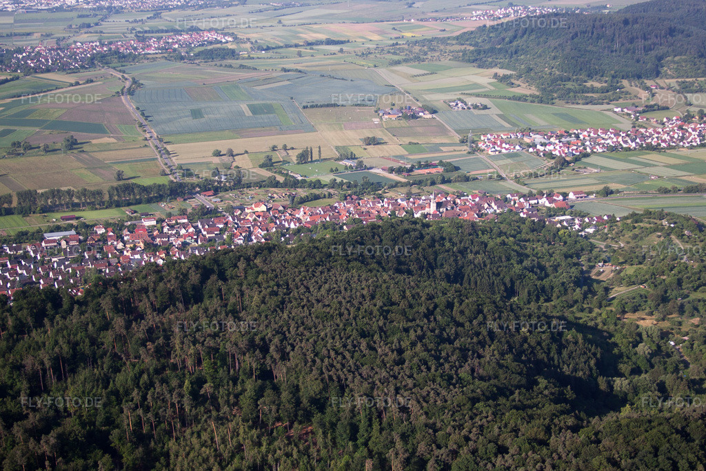 Luftbild: Ortsansicht von Norden im Ortsteil Unterjesingen in Tübingen im Bundesland Baden-Württemberg in Deutschland. Foto: IMG_67725.jpg vom 09.06.2014 durch Werner Riehm/FLY-FOTO.de