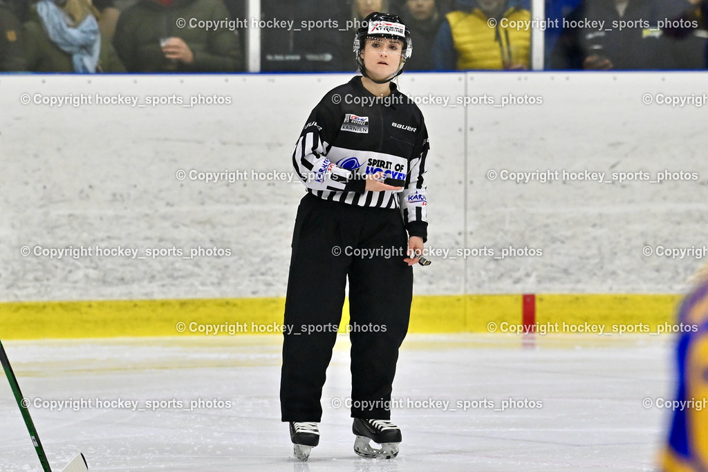 EHC Althofen vs. ESC Steindorf 6.3.2024 | Klemm Anja Referee, EHC Althofen vs. ESC Steindorf 6.3.2024, EHC Althofen vs. ESC Steindorf am 06.03.2024 in Althofen (Stadthalle Althofen ), Austria, (Photo by Bernd Stefan)