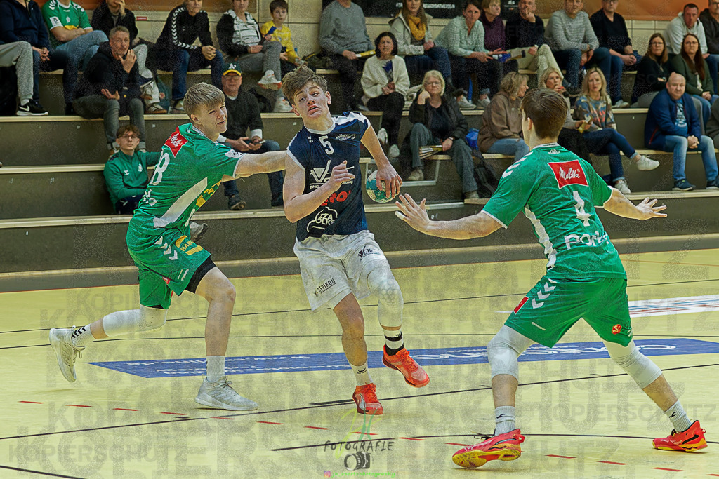 mJB Pokalrunde dt. Meisterschaft, TV Hüttenberg - TSV GWD Minden | mJB Pokalrunde dt. Meisterschaft, TV Hüttenberg - TSV GWD Minden am 15.03.2025 in Münchholzhausen (Sporthalle Münchholzhausen)Photo © 2025 - Jörg Heinrich - Realisiert mit Pictrs.com